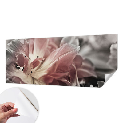 Fototapet barn med pastellfärgade blommor