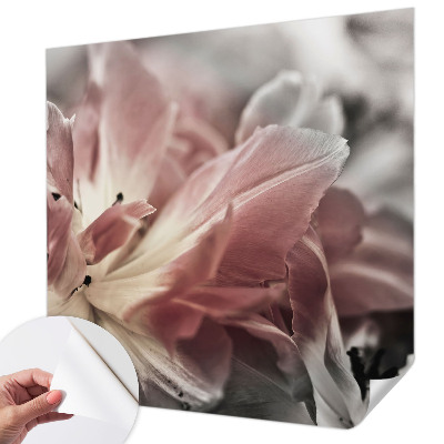 Fototapet barn med pastellfärgade blommor