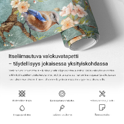 Fototapet barnrum Vita tulpaner