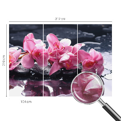 Självhäftande fotovägg med blommigt mönster