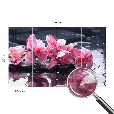 Självhäftande fotovägg med blommigt mönster