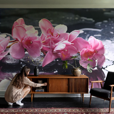 Självhäftande fotovägg med blommigt mönster