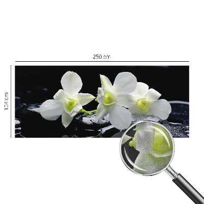 Peel and stick fototapet med motiv av blommor och stenar