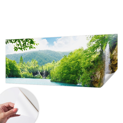 Fototapet barn med motiv av ett naturligt vattenfall