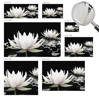3D fototapet med motiv av vattenblommor