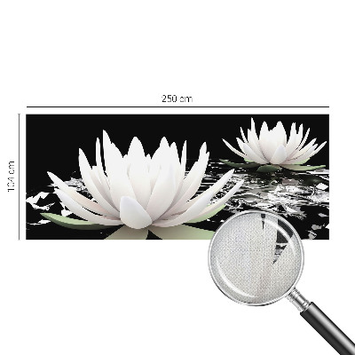 3D fototapet med motiv av vattenblommor