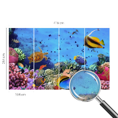3D fototapet med motiv av ett korallrev