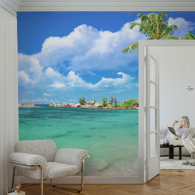 Fototapet barn med motiv av ett tropiskt paradis