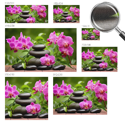 Självhäftande fototapet Orkidéstenar