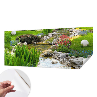 Peel and stick fototapet med motiv av en idyllisk trädgård