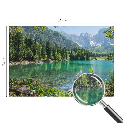 Fototapet för barn Grön sjö