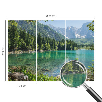 Fototapet för barn Grön sjö