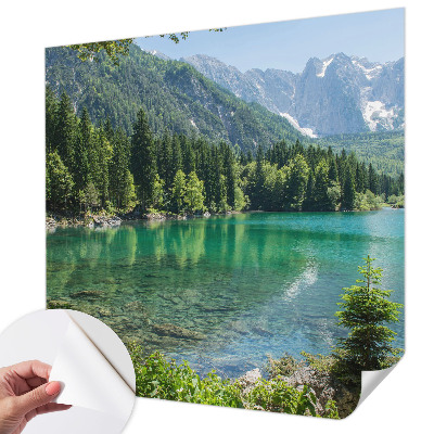 Fototapet för barn Grön sjö