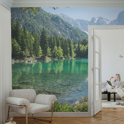 Fototapet för barn med motiv av en grön sjö