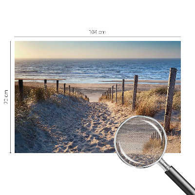 Självhäftande fotovägg med motiv av en strandstig
