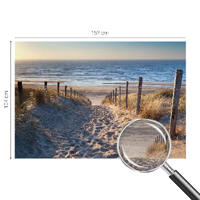 Självhäftande fotovägg med motiv av en strandstig