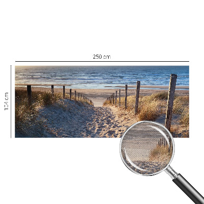 Självhäftande fotovägg med motiv av en strandstig