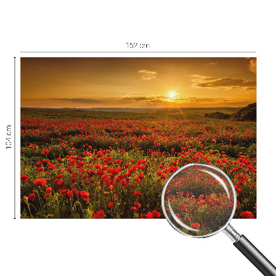 Fototapet barnrum Vallmofält