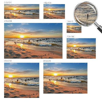 Fototapet för barn med motiv av en strandsolnedgång