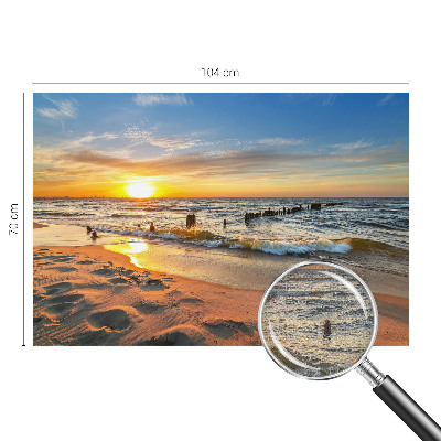 Fototapet för barn Strandsolnedgång