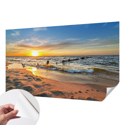 Fototapet för barn Strandsolnedgång