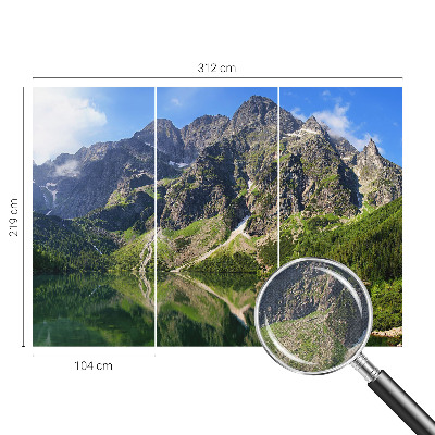 Självhäftande fototapet med ett pittoreskt bergsmotiv