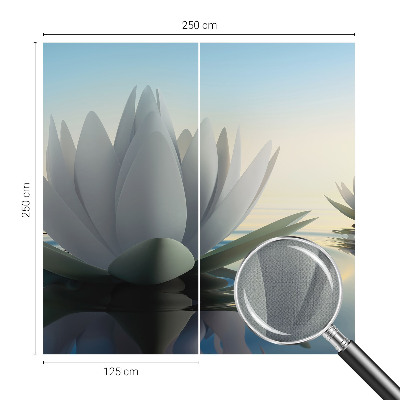Peel and stick fototapet med motiv av näckrosor