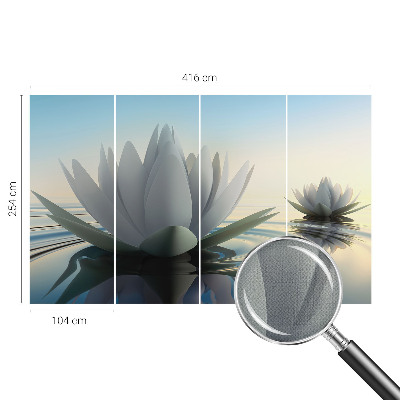Peel and stick fototapet med motiv av näckrosor