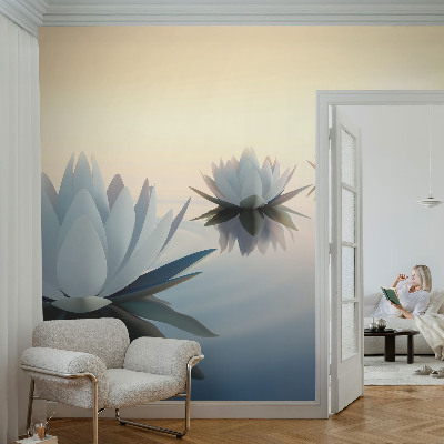 3D fototapet med motiv av en fridfull utsikt
