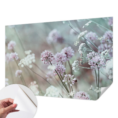 Fototapet barnrum med motiv av vildblommor