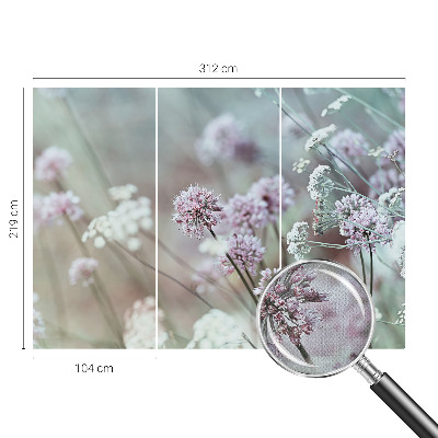 Fototapet barnrum med motiv av vildblommor