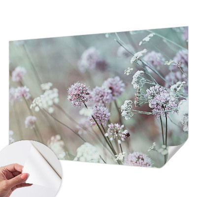Fototapet barnrum med motiv av vildblommor