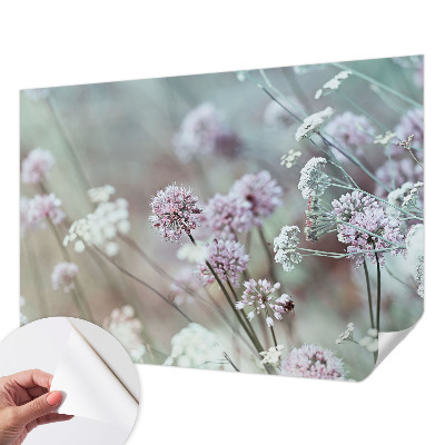 Fototapet barnrum med motiv av vildblommor