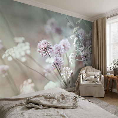 Fototapet barnrum med motiv av vildblommor