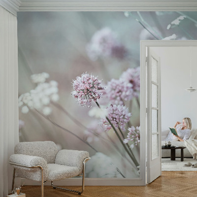 Fototapet barnrum med motiv av vildblommor