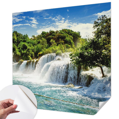 Fototapet för barn med motiv av ett fantastiskt vattenfall