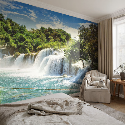 Fototapet för barn Ett fantastiskt vattenfall