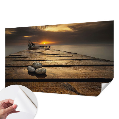 Självhäftande fototapet Solnedgång