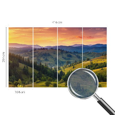 Peel and stick fototapet med motiv av bergslandskap