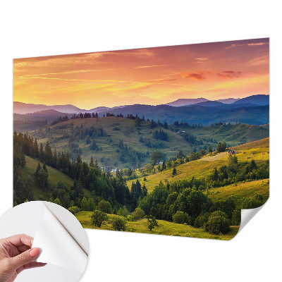 Peel and stick fototapet med motiv av bergslandskap