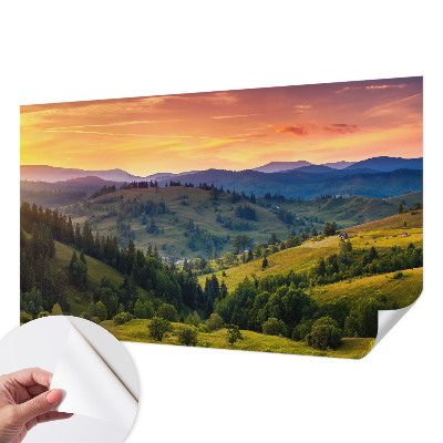 Peel and stick fototapet med motiv av bergslandskap