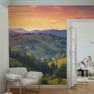 Peel and stick fototapet med motiv av bergslandskap