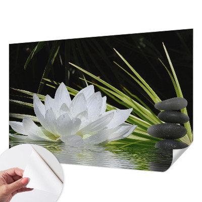 Självhäftande fotovägg med motiv av liljemeditation