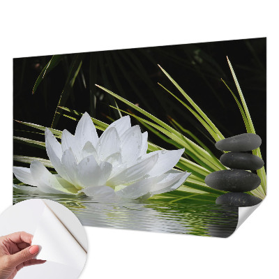 Självhäftande fotovägg med motiv av liljemeditation