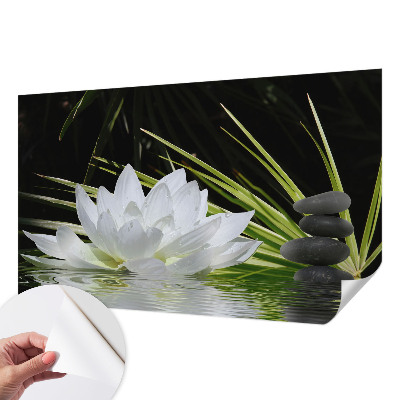 Självhäftande fotovägg med motiv av liljemeditation