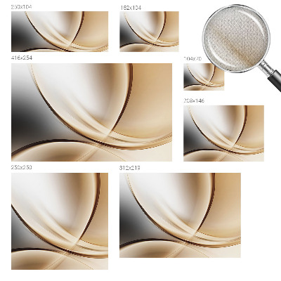 3D fototapet med rundade linjer
