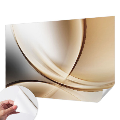 3D fototapet med rundade linjer