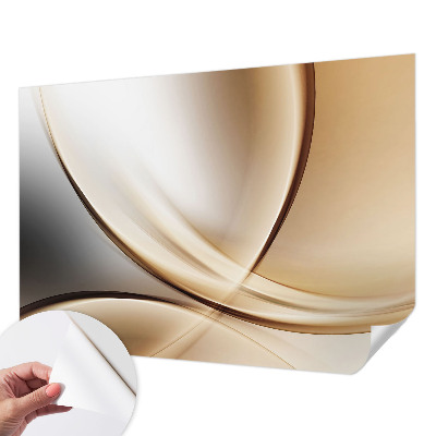 3D fototapet med rundade linjer