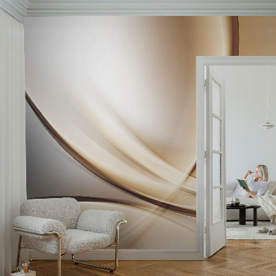 3D fototapet med rundade linjer