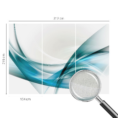 Fototapet barnrum Blå vågor